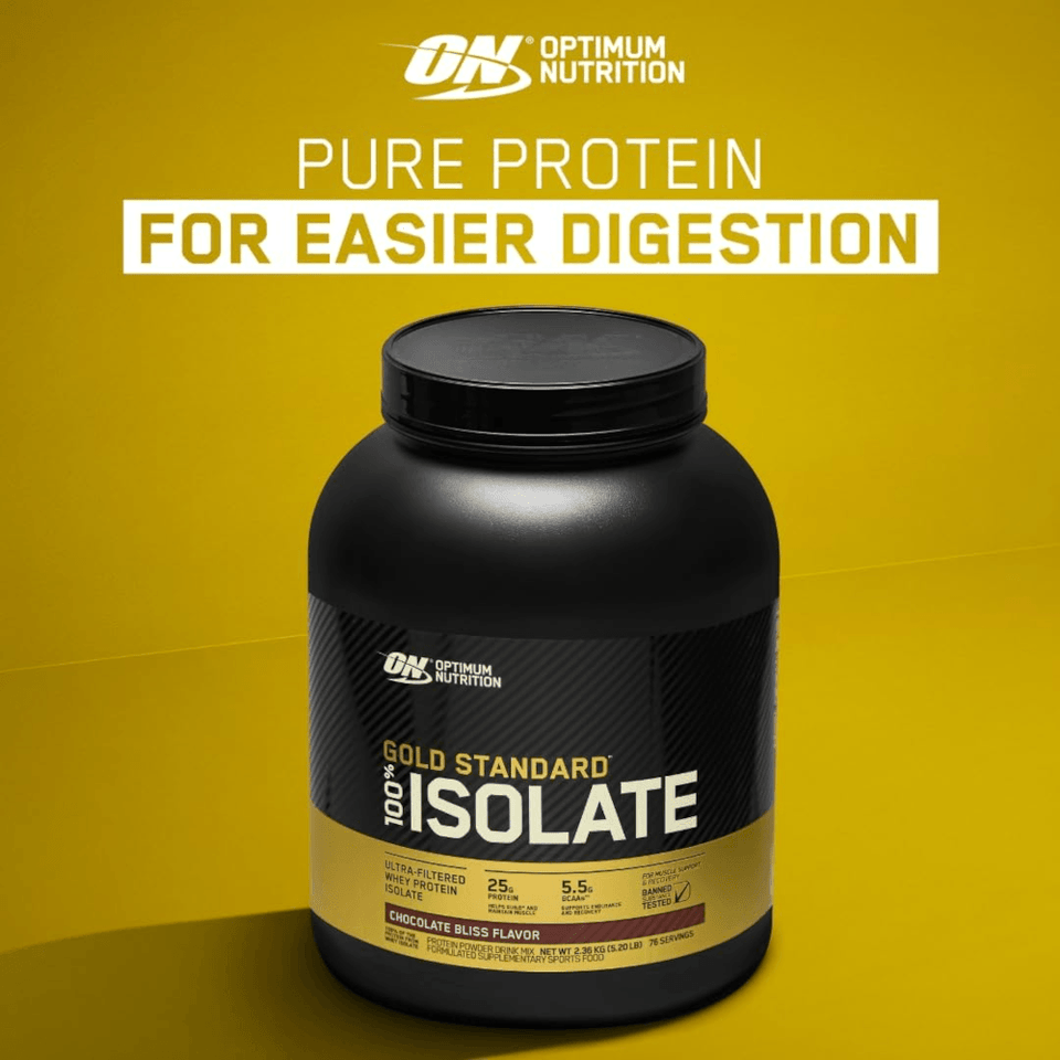 100% Whey Optimum Nutrition Gold Standard Isolate Chocolate 2,36kg - 5.2 Lbs - Globalbev