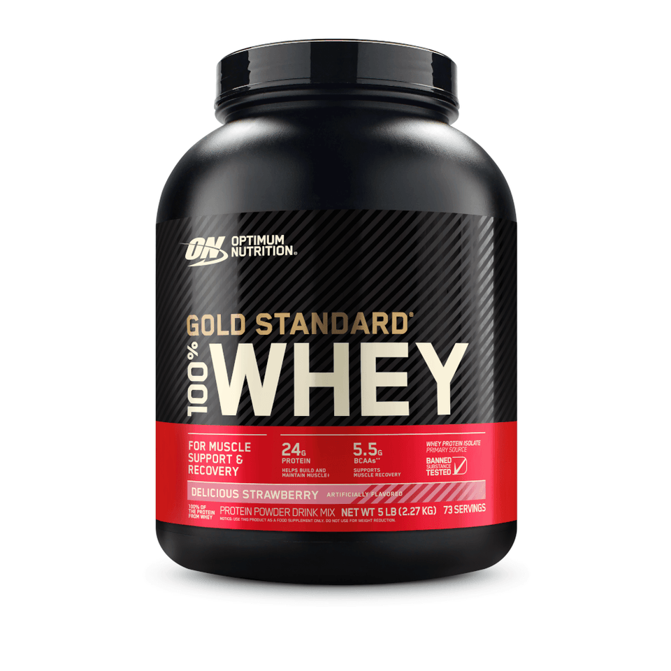 100% Whey Optimum Nutrition Gold Standard Morango 2,27kg - 5 Lbs - Globalbev