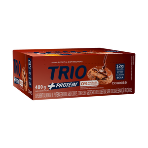 TRIO +PROTEIN COOKIES 40G - CAIXA C/ 12 UNI.