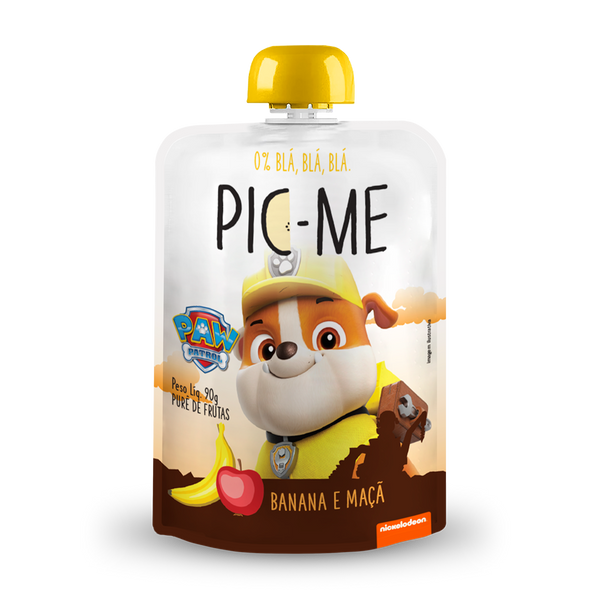 PURE DE FRUTAS PIC-ME PATRULHA CANINA BANANA E MACA 90G