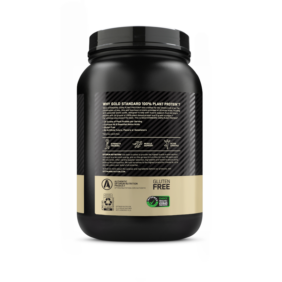 100% PLANT PROTEIN OPTIMUM NUTRITION GOLD STANDARD CHOCOLATE 800G - 1.76 LBS