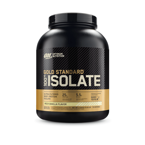 100% Whey Optimum Nutrition Gold Standard Isolate Baunilha 2,28kg - 5.2 Lbs