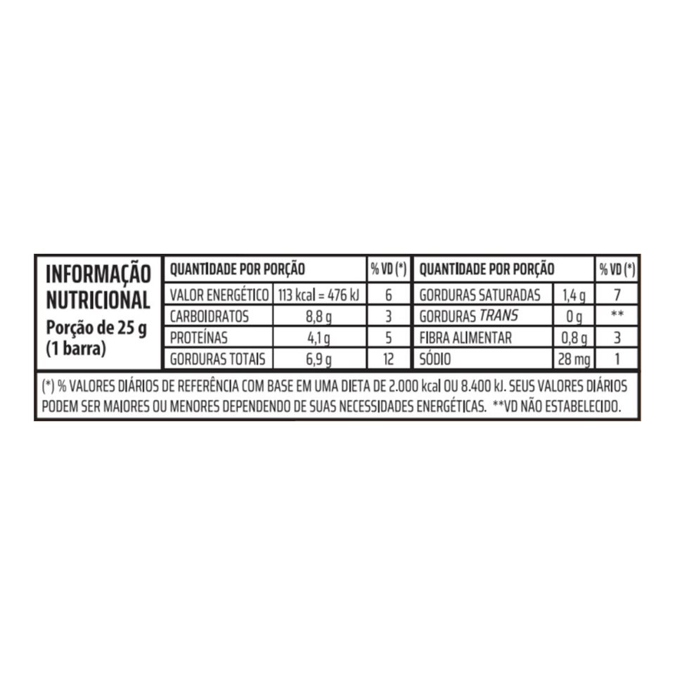 Barra de Cereal Trio Nuts Amêndoas, Coco e Quinoa 25g - Caixa c/ 12 uni. - Globalbev