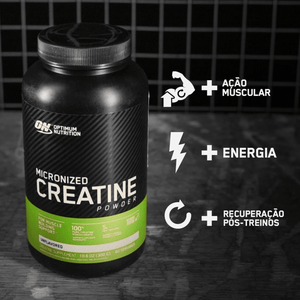 CREATINA POWDER MONO-HIDRATADA E MICRONIZADA OPTIMUM NUTRITION 300G - Globalbev