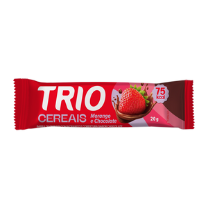 BARRA DE CEREAL TRIO MORANGO COM CHOCOLATE 20G - CAIXA C/ 12 UNI.