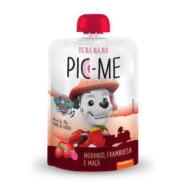PURE DE FRUTAS PIC-ME PATRULHA CANINA FRAMBOESA E MACA 90G